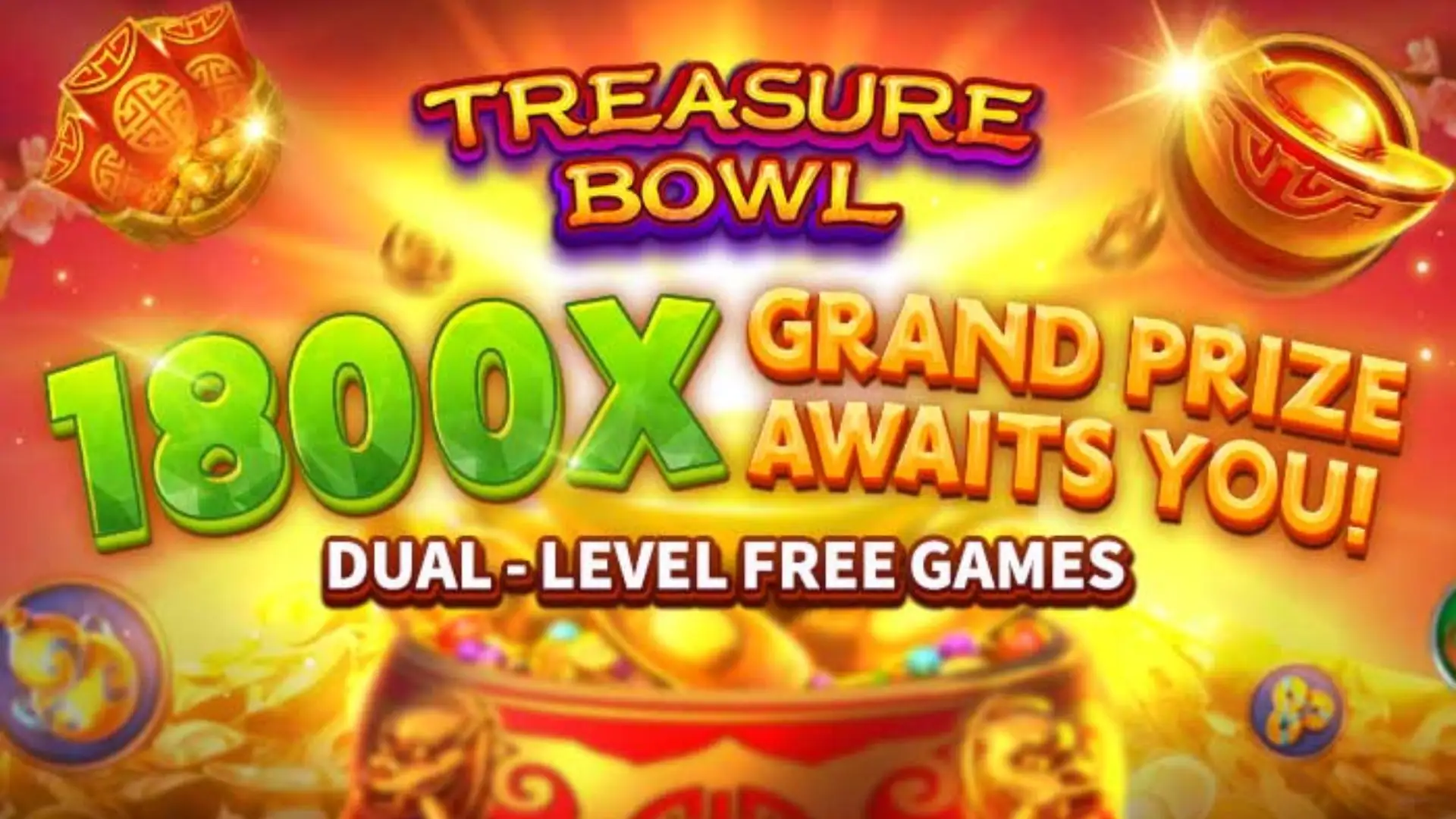 Multiplicadores Treasure Bowl 889a - 7777x Máximo com Tigela Dourada